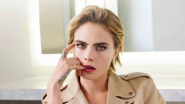 Desktop wallpaper cara delevingne, beautiful, dior, photoshoot, 2018 