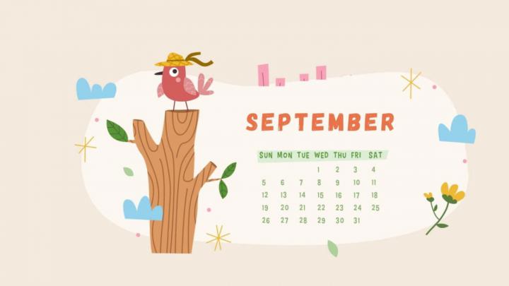 September 2021 Calendar Desktop Wallpaper