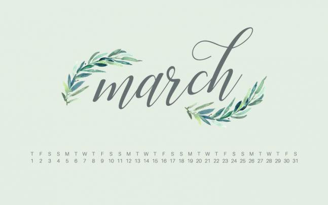 Uppercase Designs March 2018 Desktop Calendar Wallpaper | Desktop 