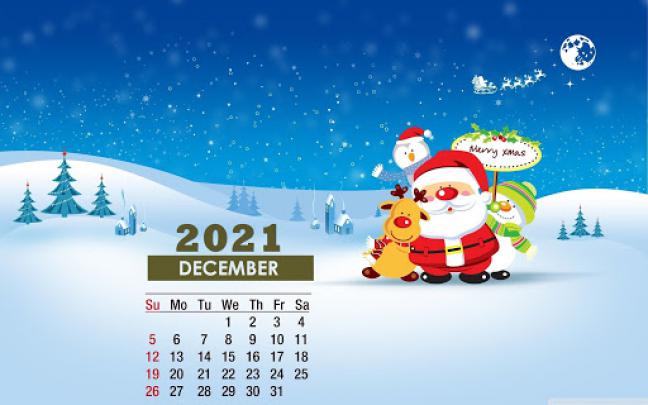 December 2021 Calendar Wallpaper - Desktop Templates