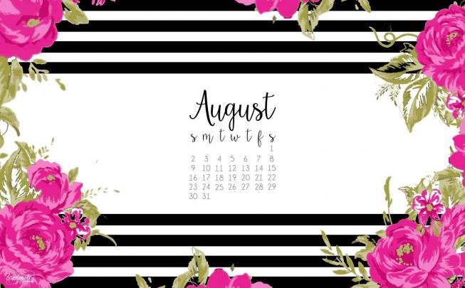 Desktop Wallpapers Calendar August 2016