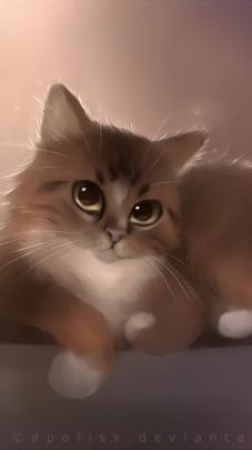 Cute Cartoon Cat Wallpaper For Iphone - 1080x1920 - Download HD 