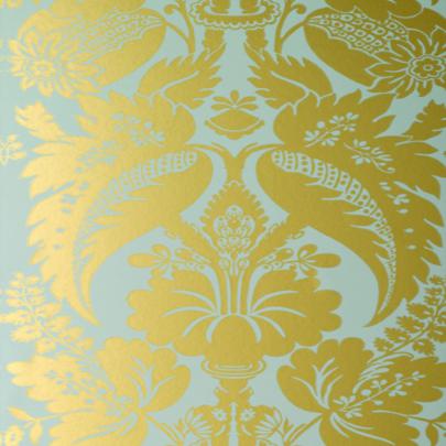 Download Turquoise And Gold Damask Wallpaper Gallery