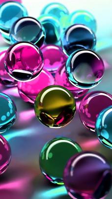 Free download 3d more search 3d colorful glass balls iphone wallpaper 
