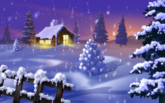 Winter Christmas Desktop Backgrounds \u00b7\u2460 