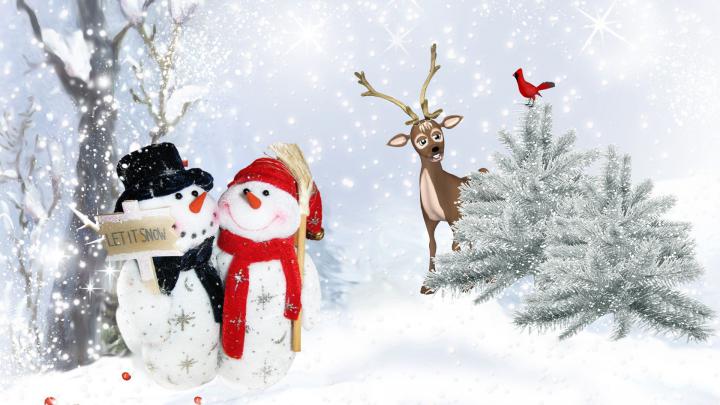 Snowman Desktop Wallpaper \u00b7\u2460 