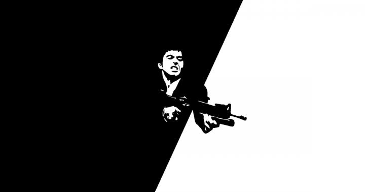 DESKTOP WALLPAPER BLACK AND WHITE - SCARFACE