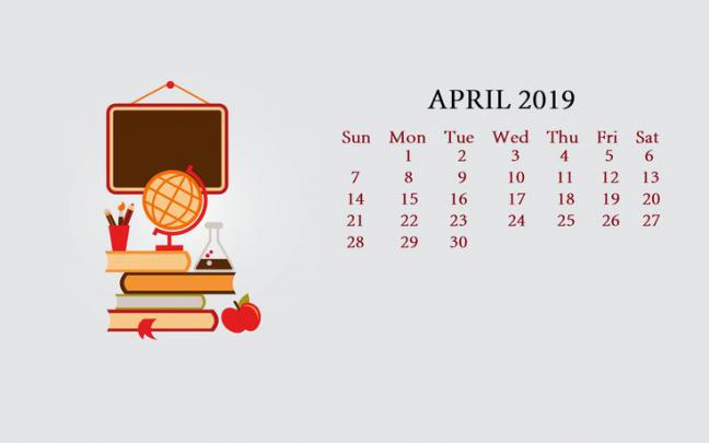 Unique April 2019 Calendar Screensaver | Desktop calendar, Calendar 