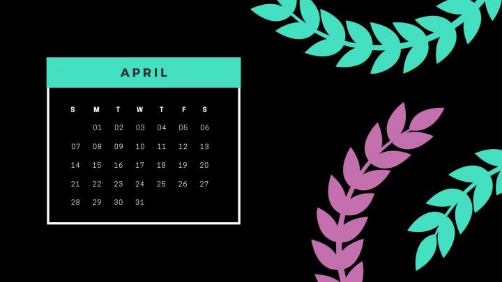 april 2019 calendar wallpaper | Calendar wallpaper, 2019 calendar 