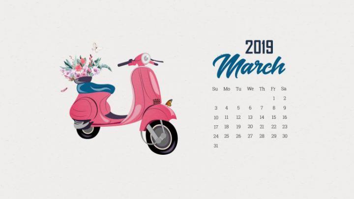 March 2019 HD Calendar Wallpaper in 2019 | Calendar wallpaper, 2019 