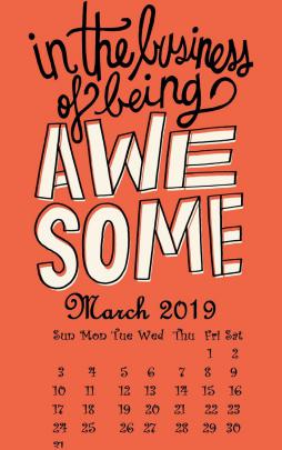 March 2019 iPhone Quotes Wallpaper #march2019 #iPhonecalendar # 