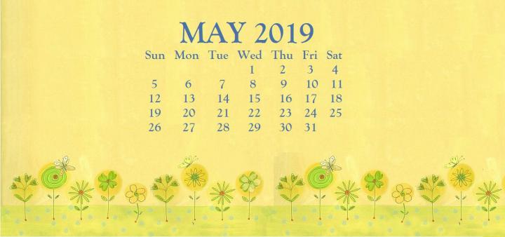 Cute May 2019 Desktop Wallpaper | 2019 calendar, Desktop calendar 