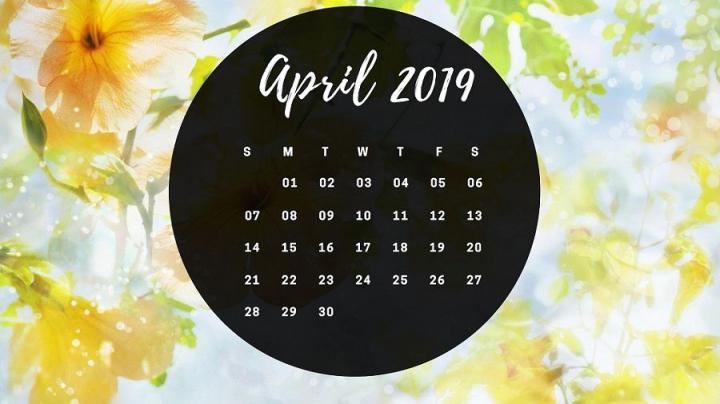 April Nice 2019 Calendar Wallpaper HD. | Calendar wallpaper, 2019 