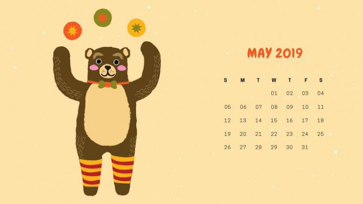 may 2019 calendar wallpaper in 2019 | Desktop calendar, Calendar 