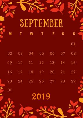September 2019 Calendar Wallpapers
