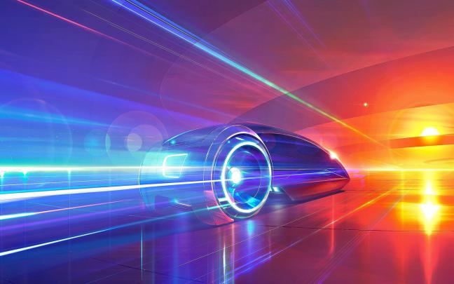 Car in Colorful Background | HD Wallpapers