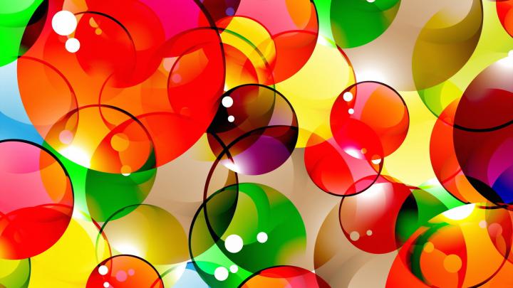 3D colorful bubbles wallpaper