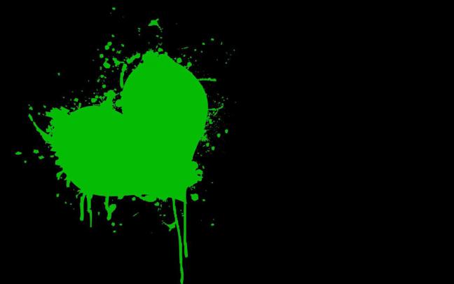 All new wallpaper : Green Heart Wallpapers