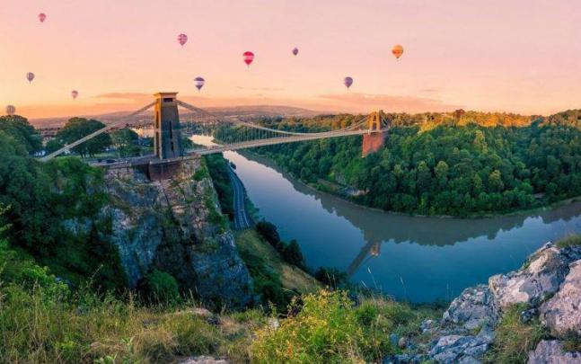 water, Forest, Mountains, Hot air balloons Wallpapers HD \/ Desktop and 