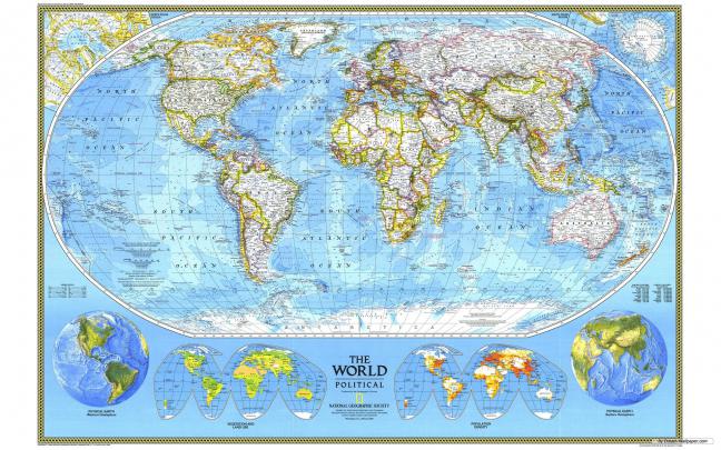 Wallpaper of World Map -