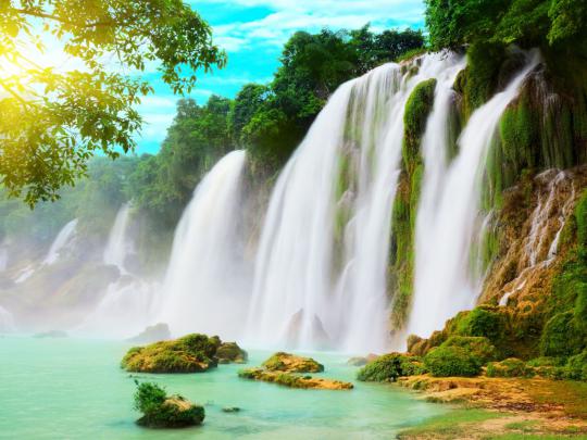 Ba B\u1ec3 Lake \u0026 Ban Gioc Waterfall North Hanoi Desktop Wallpaper Hd 