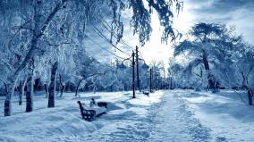 Falling Snow Desktop Wallpaper
