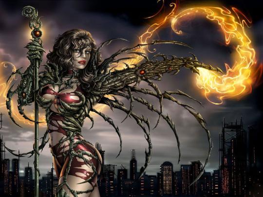 Ewallpics: Gothic Angels Fantasy Seducing Girls Wallpapers
