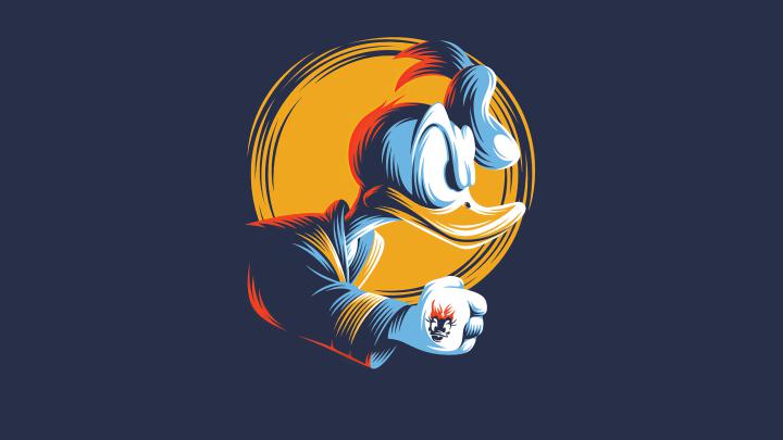 Donald Duck Minimal Art 4k, HD Cartoons, 4k Wallpapers, Images 