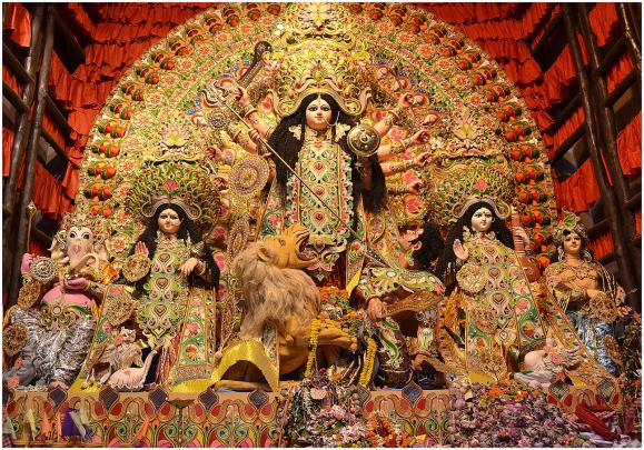 Diwali Greetings: Durga Puja wallpaper