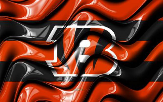 Download wallpapers Cincinnati Bengals flag, 4k, orange and black 3D 