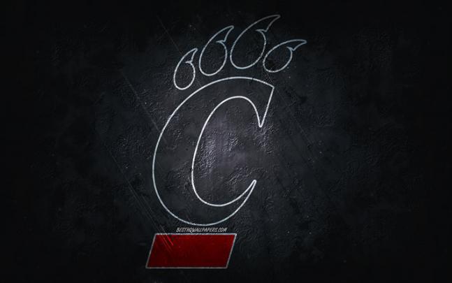 Download wallpapers Cincinnati Bearcats, American football team, gray 