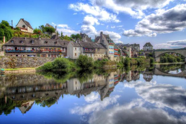 High resolution photo of France, desktop wallpaper of water, bridge 