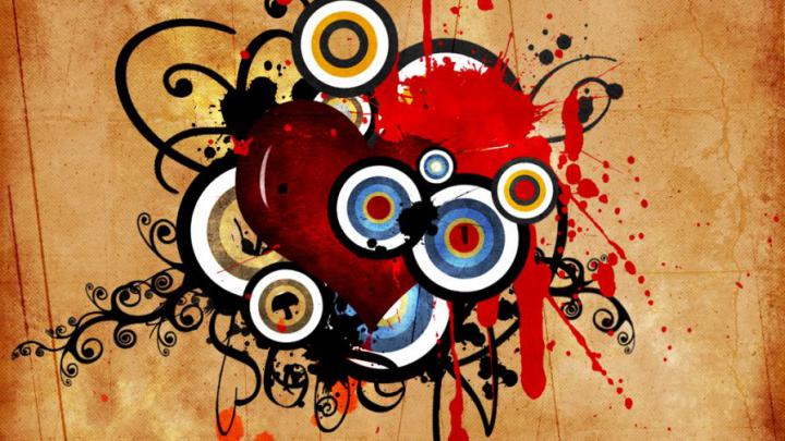 Free Heart Background Vector Wallpaper for Desktop and Mobiles 