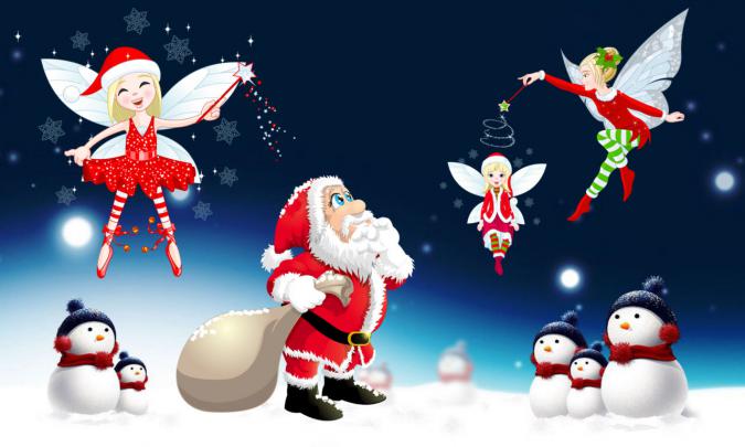 Merry Christmas Santa Claus Desktop Hd Wallpaper For Mobile Phones 