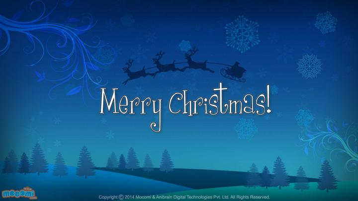 Merry Christmas- Santa\u0026#39;s Sleigh - Desktop Wallpapers for Kids | Mocomi