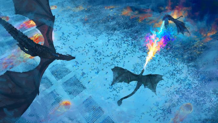 3840x2160 Battle of Dragons Game Of Thrones 8 Art 4K Wallpaper, HD TV 