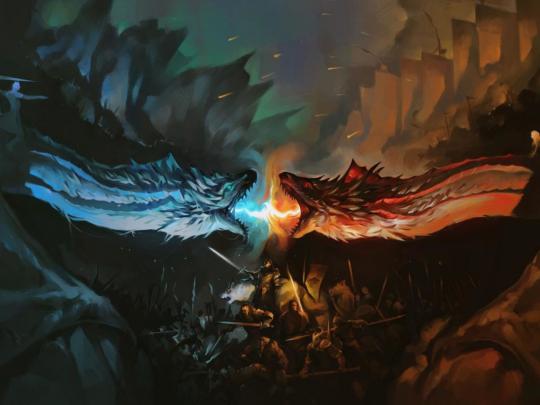 1280x960 Dragon Battle Fire Vs Ice Game Of Thrones 1280x960 Resolution 