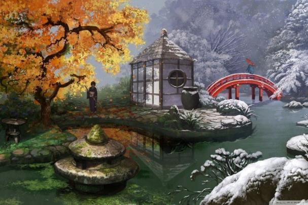 Japanese Gardens Wallpaper \u00b7\u2460 