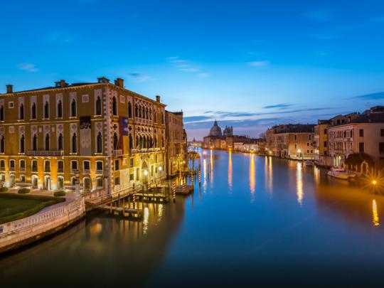 Evening Time At Grand Canal,venice, Italy Wallpaper Hd