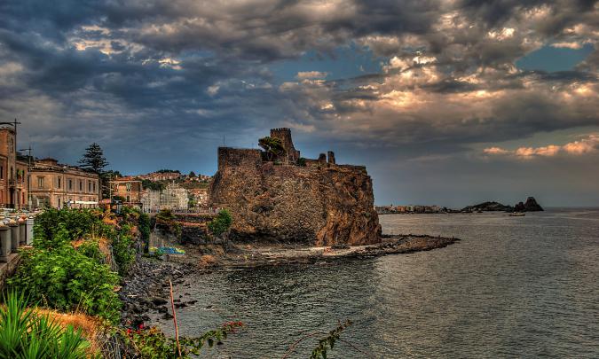 High definition desktop wallpaper of Aci Castello, wallpaper of Sicily 