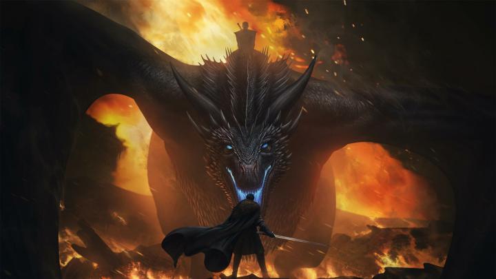 1920x1080 Jon Snow Vs Night King Dragon 1080P Laptop Full HD Wallpaper 