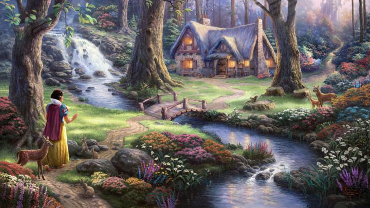 Free download Thomas Kinkade Snow White Wallpaper for Desktop 1920x1080 