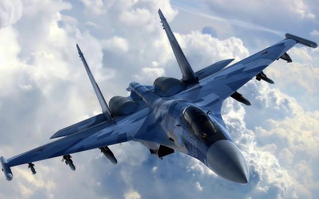 Free download 35 Fighter Jet russia weapons flight sky clouds wallpaper 
