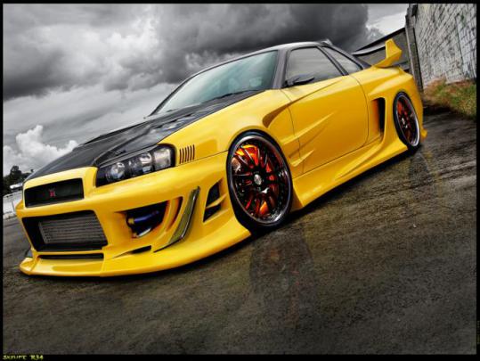 Free download Nissan Skyline GTR Backfire Flame wallpaper 1920x1080 