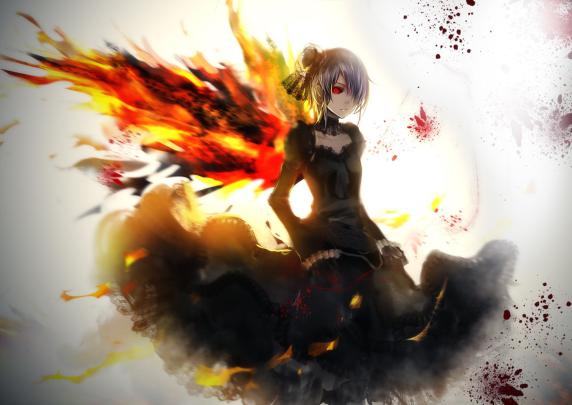 Anime Fire Girl Wallpapers - Top Free Anime Fire Girl Backgrounds 