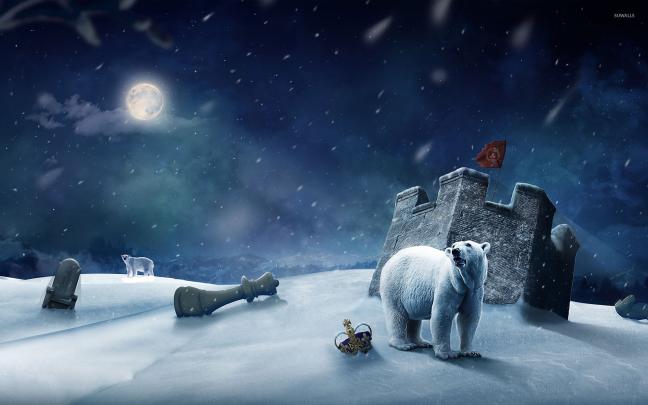 Polar bears at the fort wallpaper - Fantasy wallpapers - #20561