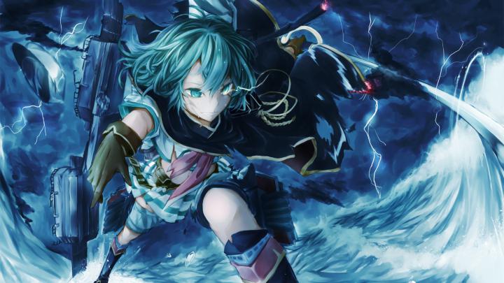 Anime Girls Wallpaper 1920X1080 : pistol, White Rock Shooter, Anime 