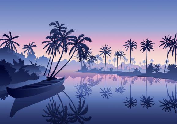 Kerala Backwater Free Vector | Kerala backwaters, Landscape 