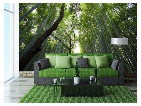 wall26 Nature Landscape of Bamboos - Removable Wall Mural | Self 