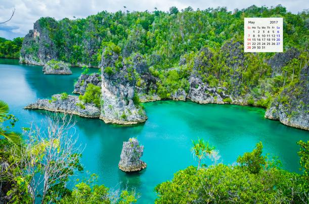 Download May 2017 Calendar Desktop Wallpaper from Indonesia